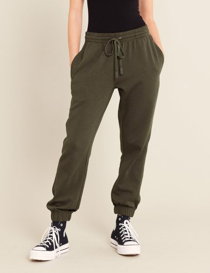 Unisex Cuffed Sweat Pants - Dark Olive